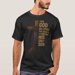 Hugvyn Jesus Gott hat die Welt so geliebt Kreuz Jo T-Shirt