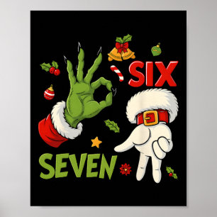 Hugvyn Lustiger Sechs Sieben Meme Weihnachten Sant Poster