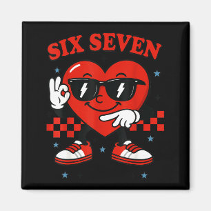 Hugvyn Six Seven Herz 6 7 Meme Junge Mädchen Lusti Magnet