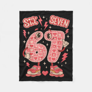 Hugvyn Six Seven Valentinstag Liebe 67 Preppy Koke Fleecedecke