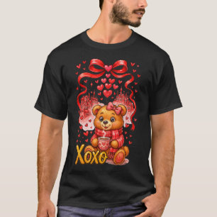 Hugvyn Valentinsbär Xoxo Retro Coquette Herz Ll T-Shirt