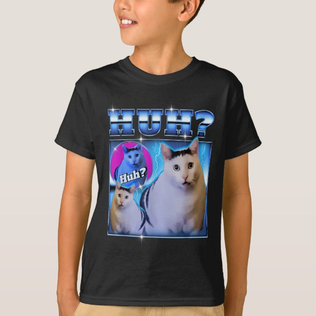 Huh Cat Funny Cat Meme Weird Cat Bootleg  T-Shirt (Vorderseite)