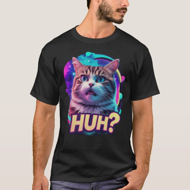 HUH? Cat Meme T-Shirt (Vorderseite)