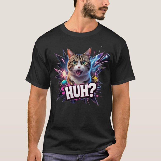 Huh Cat Meme T-Shirt (Vorderseite)