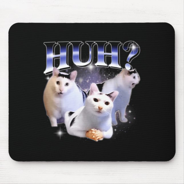 Huh Funny Dank Cat Stud Oddly Bootleg Specific Dan Mousepad (Vorne)