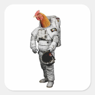 Huhn Astronaut Aufkleber