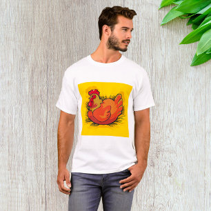 Huhn auf Nest Helle Farmhof-Henne T-Shirt