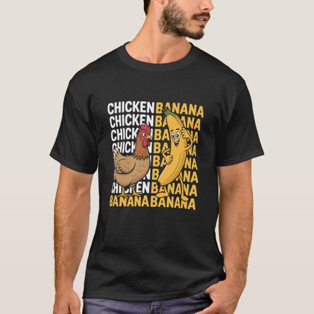 Huhn-Banane-Meme T-Shirt (Vorderseite)