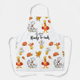 Huhn bereit zum Kochen Schürze