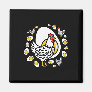 Huhn, Cluck Royalty Stolzes Huhn, Riesenei Und Ei Magnet
