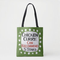 Huhn Curry Review 5 Stars Tote Bag