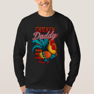 Huhn Daddy Hühnchen Vater Bauer Retro Vaterschaft  T-Shirt