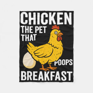 Huhn, das Haustier, das das Frühstück scheißt Fleecedecke