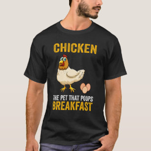 Huhn Das Haustier, das Frühstück kotet Tier Baue T-Shirt