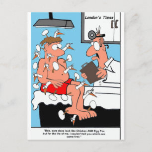 Huhn & Ei Pocken Lustige Geschenke T-Shirts & Samm Postkarte