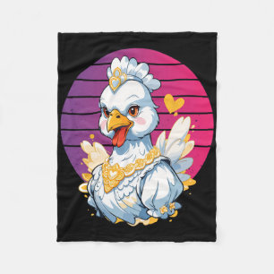 Huhn Eleganter Schmuck Regale Königin Majestätisch Fleecedecke