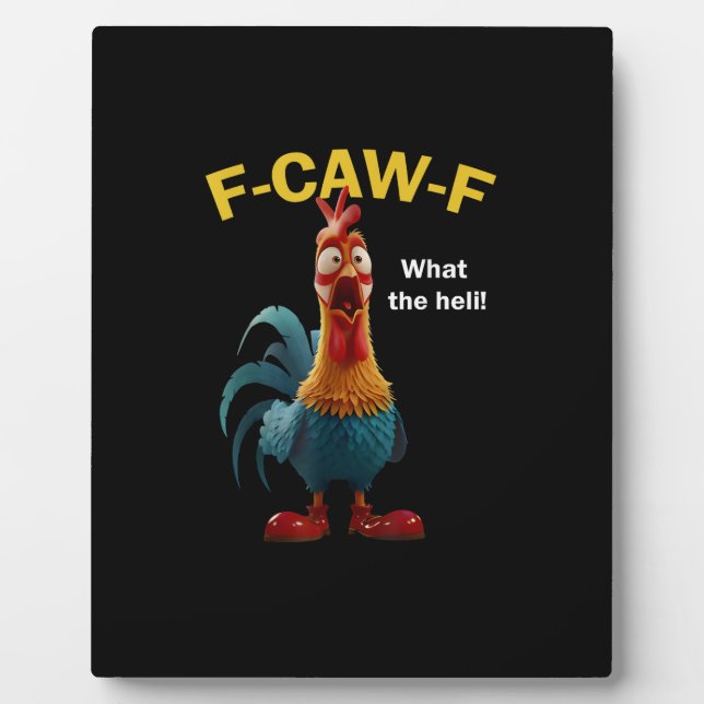 Huhn F-CAW-F F-caw-F Fotoplatte (Vorderseite)