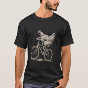 Huhn fährt Fahrrad Radfahrer Süßer Tierliebhaber B T-Shirt