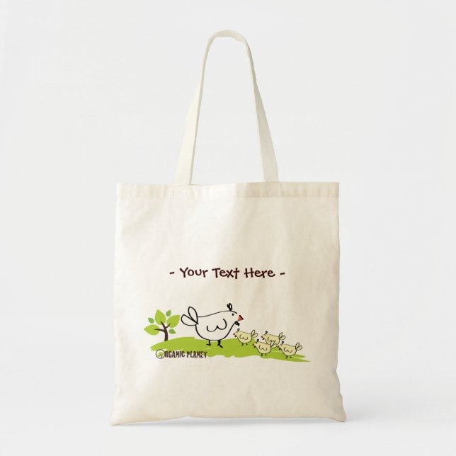 Huhn-Familien-Bio Planeten-wiederverwendbare Tragetasche (Vorne)