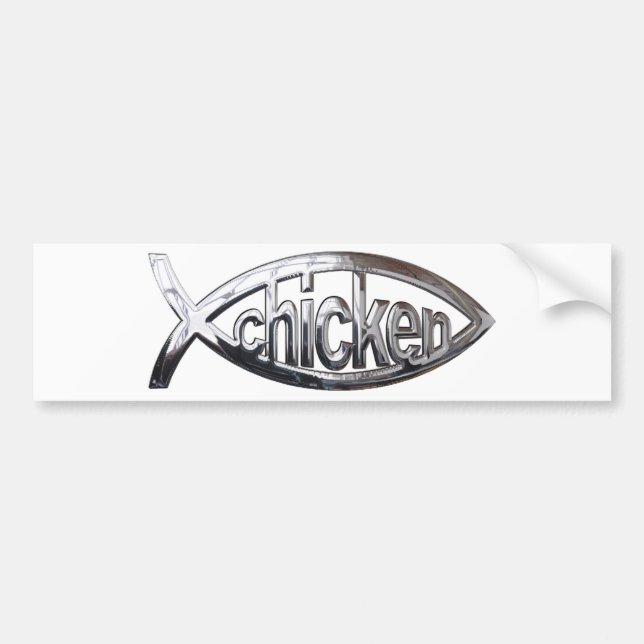 Huhn-Fische Autoaufkleber (Vorne)