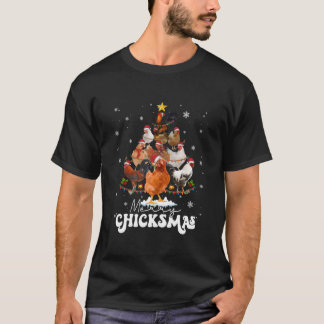 Huhn Frohe Hühhnachten Santa Claus T-Shirt