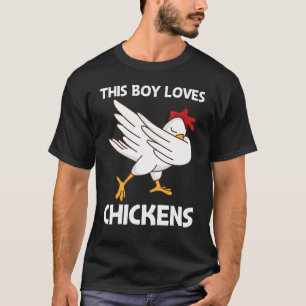 Huhn für Jungen Kinder Geflügel Hahn Ei T-Shirt