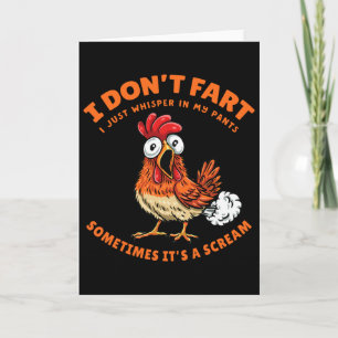 Huhn furzt nicht, flüstert nur in meine Hose Lusti Karte
