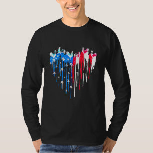 Huhn Heart American Flag 4. Juli Bauer Pa T-Shirt
