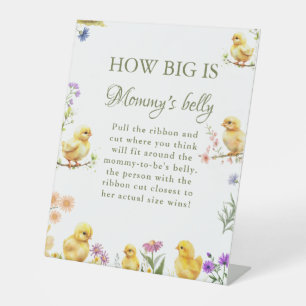 Huhn How Big is Mommy's Bauch Shower Game Sockelschild