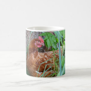 Huhn im Gras Kaffeetasse
