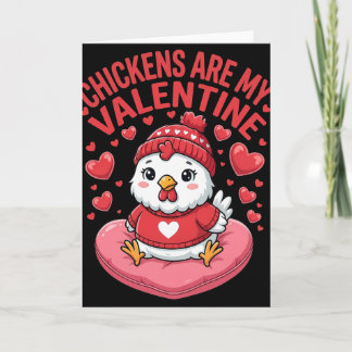 Huhn ist mein Valentinstag Hühnerliebhaber Paar Karte