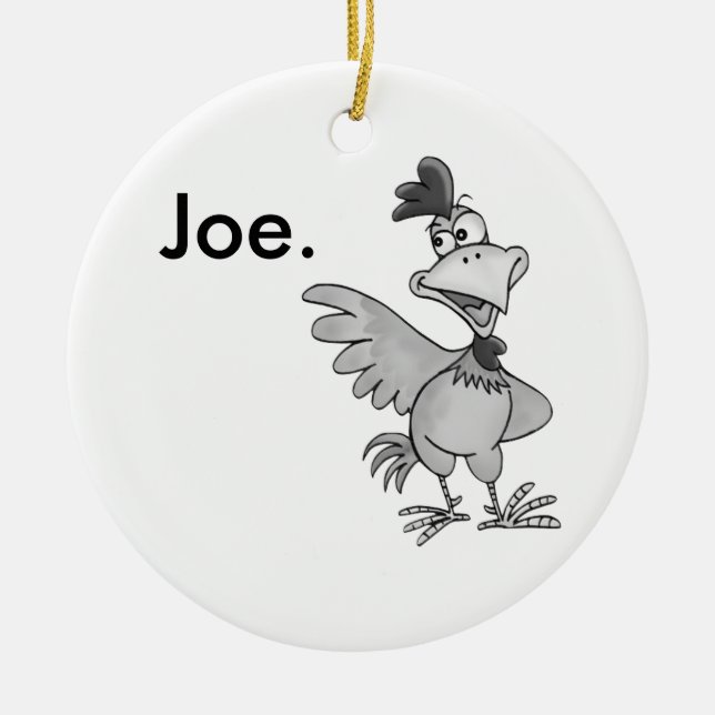 Huhn-Joe-Verzierung Keramikornament (Vorne)