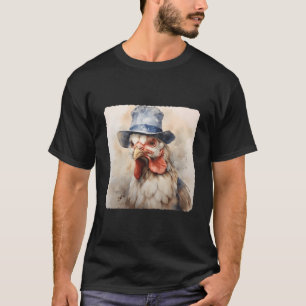Huhn mit einem Bauern Bauernhof Huhn trägt Vogel T-Shirt