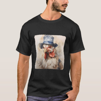 Huhn mit einem Bauern Bauernhof Huhn trägt Vogel T-Shirt