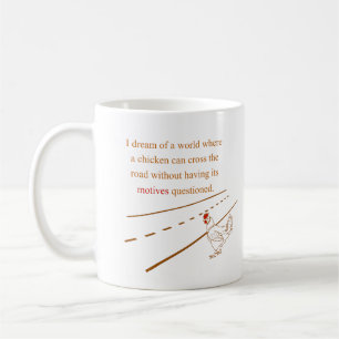 Huhn-Motive in Frage gestellt Kaffeetasse