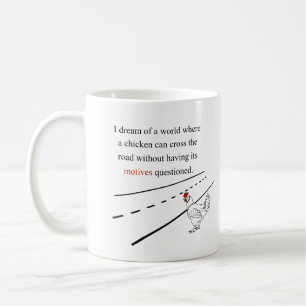 Huhn-Motive in Frage gestellt Kaffeetasse