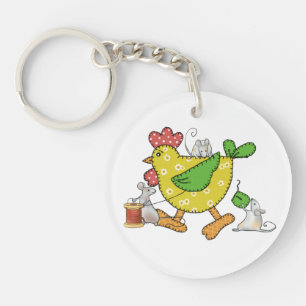 Huhn nähen schlüsselanhänger