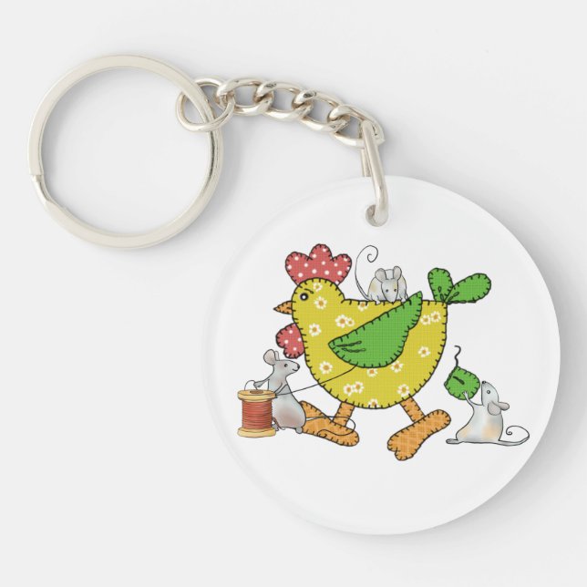 Huhn nähen schlüsselanhänger (Vorderseite)
