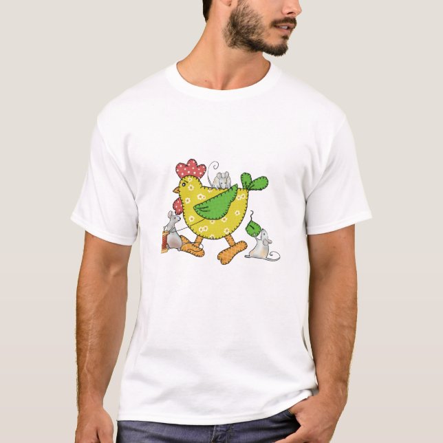 Huhn nähen T-Shirt (Vorderseite)