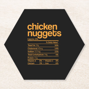 Huhn Nuggets Nutrition Facts Funny Erntedank Untersetzer
