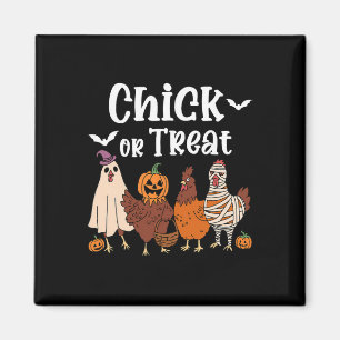 Huhn oder behandeln Lustiges spooky Huhn Halloween Magnet