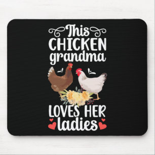 Huhn Oma liebt ihre Damen Hühnerbesitzerin Hühnerl Mousepad
