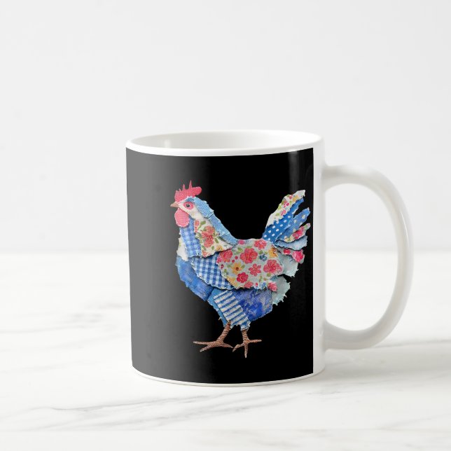 Huhn Patchwork-Hasen-Eier Kaninchen Frohe Ostern D Kaffeetasse (Rechts)