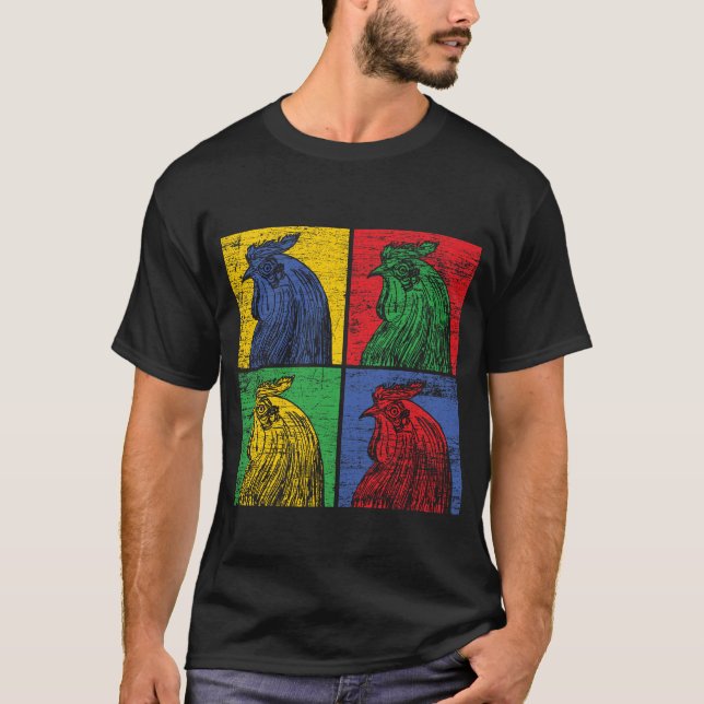 Huhn Popart T-Shirt (Vorderseite)
