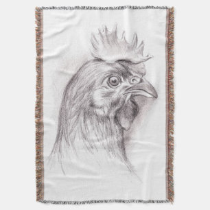 Huhn-Porträt in der Holzkohle Decke