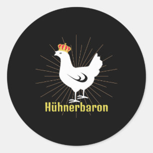 Huhn Ron Lustige Hühner Flüstern Bauer Huhn Runder Aufkleber
