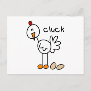 Huhn sagt Cluck T-Shirts und Geschenke Postkarte