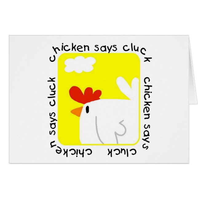 Huhn sagt Gluckern-T-Shirts und Geschenke (Vorderseite (Horizontal))