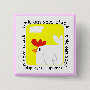 Huhn sagt Gluckern-T-Shirts und Geschenke Button