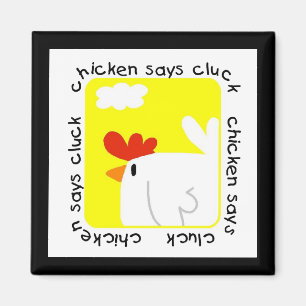 Huhn sagt Gluckern-T-Shirts und Geschenke Magnet